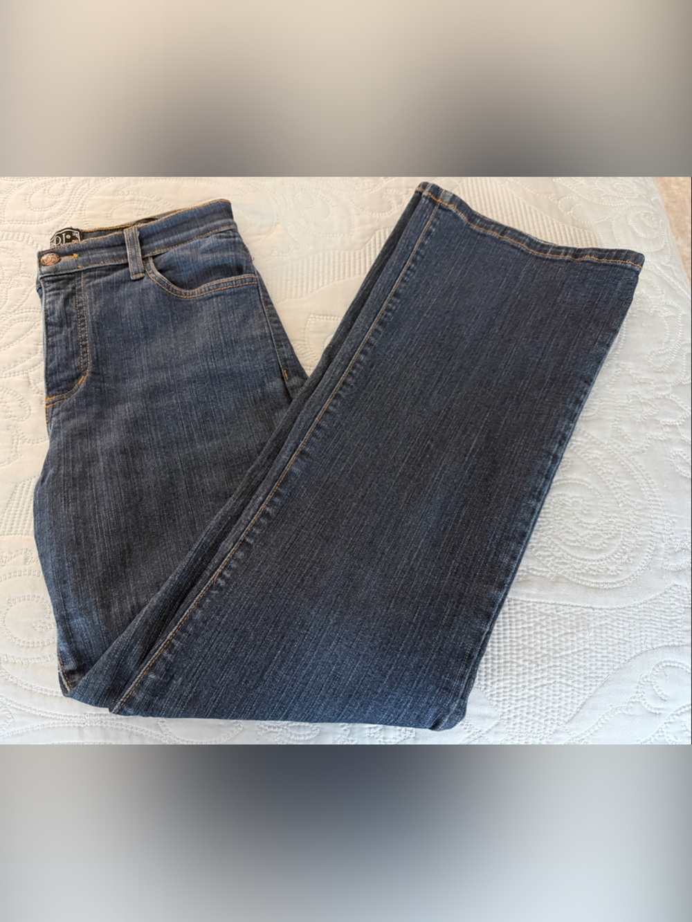 NYDJ Indigo Flared Wide-Leg Jeans